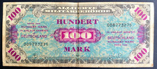 1944 WWII Germany Allied Occupation Military Currency 100 Mark Banknote Fine picture