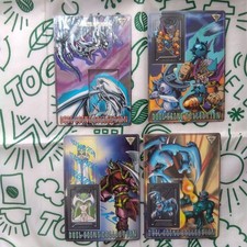 Yu-Gi-Oh Jumbo Carddass Duel Scene Collection Lot of 4 1999 Blue Eyes picture
