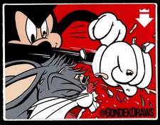 Matt Gondek Deconstructed Mickey Mouse vs Bugs Bunny Sticker - GondekDraws picture