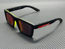 PRADA LINEA ROSSA PS A07S 1BO10A Black Red Mirror Men's 55 mm Sunglasses picture