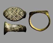Ancient Antiquity 100 BC - 200 AD Ancient Roman Gnostic Occult Bronze Ring wCOA picture
