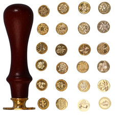 Wax Seal Stamp Kit, 24Pcs Wax Stamp Seal,Vintage Classic Sealing WaxStamp Head picture