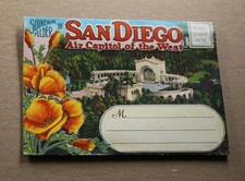 San Diego California US Air Capitol of the West Vintage Postcard Folder Souvenir picture