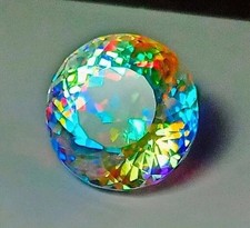 40+ Ct Dazzling Round Cut Rainbow Mystic Topaz Certified Loose Gemstone picture