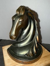 Antique 1930’s Abbotware Western Wild Mustang Metal Horse Head picture