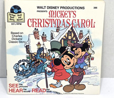 1982 Walt Disney Mickeys Christmas Carol Book and Record Read Along Number 386 picture