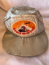 1970s Disney Space Mountain Promotional Hat Silver Nylon Rare Classic Vintage picture