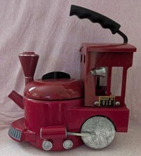 Kamenstein Train Tea Kettle Red Engine Locomotive Wheels Turn MKI No Stopper picture