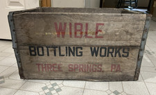 VINTAGE SODA BOTTLE CRATE 1950S WIBLE BOTTLING WORKS THREE SPRINGS PA HUNTINGDON picture