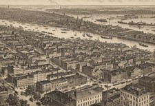 Philadelphia Bird's-Eye View - 1876 Centennial Era Print picture