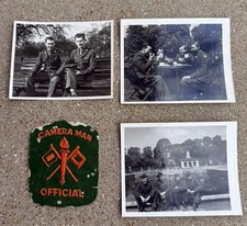 Rare Original WW2 official cameraman patch & Pictures  picture