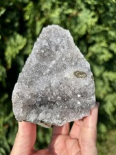 Amethyst with Stalactite Eye Cut Base Lavender Druzy Crystal 4” 14 oz picture