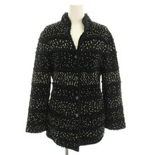 ESCADA Women's Knit Tweed Jacket Black White Size 36 Wool Outerwear (Ages 14+) picture