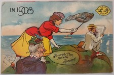 Vintage Postcard Leap Year 1908 Catching Man With Net Lemon Skiddoo AA34 picture