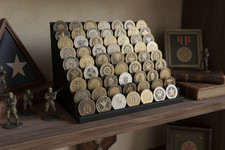 Challenge Coin Display - For Large or Small Coins - Up to 28