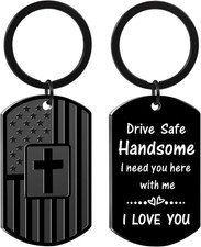 Valentines Day Gifts for Men Boyfriend Him Husband, Drive Safe Keychain picture
