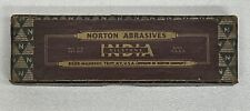 Vintage Norton Abrasives India Oil Stone With Original Box, India MB24, 4x1x1/2” picture
