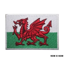 Wales Country Flag Embroidered Patch Iron/Sew On Patch For Clothes picture