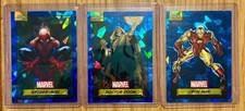 2024 Topps Chrome Marvel Sapphire Spider-Man + Doctor Doom + Iron Man picture