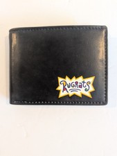 Vintage 90's Rugrats Bi-Fold Black Wallet.  Multiple Pockets Std Size Excellent picture