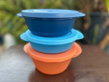 Tupperware Crystalwave Microwaveable Bowl Set 1.75, 2.5, 3.5 cups Round picture