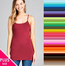 Womens Plus Size Cami Tank Top Active Basic Spaghetti Strap Long  STORE CLOSING picture