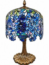 Rare Limited Edition Dale Tiffany Wisteria Stained Glass Table Lamp picture