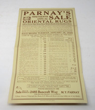 1929 Armenian Oriental Rug Store Berkeley CA Advertising Poster ORIG Broadside picture
