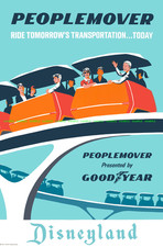 Disney 1967 PeopleMover Tomorrowland Attraction 11 x 17 Poster Goodyear picture