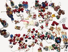 Vintage Christmas Ornaments Lot 75+ Mini & Small Pieces Mixed Materials & Themes picture