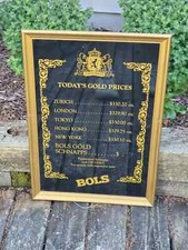 BOLS Schnapps Sign TODAY'S GOLD PRICE Advertising Tavern Bar Restaurant RARE picture