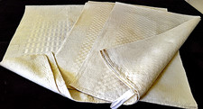 3 Antique Belgian Heavy Textured Linen Hand Towels NWOT B2456 picture