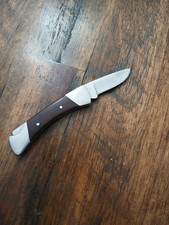 Vintage Buck 505 Knight Pocket Knife USA Small Folding Lockback Rosewood picture