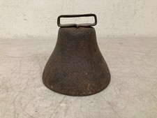 Vintage Primitive Cast Iron Rusty Farm Cow Bell picture