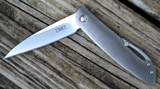 CRKT Swindle K240XXP Ken Onion Flipper Flat Blade Gray Folding Knife -- Great picture