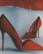 MANOLO BLAHNIK - Sexy Red Pumps Luxury Shoes -  Magazine 1 Page PRINT AD picture