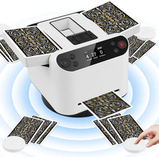Automatic Card Shuffler and Dealer 2-In-1, 4 Drawing Remotes, 360° Rotating Deal picture