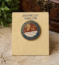Vintage Los Angeles Community Colleges Pin Overseas Enamel Badge Emblem Original picture
