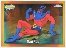 2025 Topps Chrome SpongeBob SquarePants Man Ray Orange Refractor /25 #8 picture