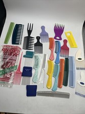 Vintage Lot Of 26 Hair Pick Lift Comb Handle Retro 80s USA Goody Comare Mixed picture