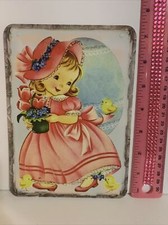 Easter Decor VINTAGE STYLE Die Cut Cardboard 5 X 7” picture