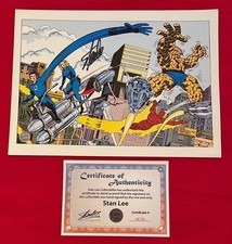 1970s Marvel Original Pinup Poster the Fantastic Four Signed by Stan Lee w/COA picture