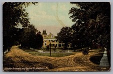 Junction Brunswick And Central St Gardiner ME 1910 Postcard TS-240 picture
