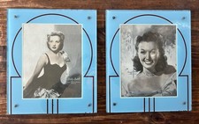ART DECO 1930s Reverse Painted Frames Ginny Simms Betty Grable GEOMETRIC Picture picture