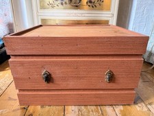 Vintage Large Handmade Wooden Storage Tools Watchmakers Engineers Art Sewing Box picture