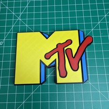 3d Printed MTV Logo Sign Wall Desk Shelf Fan Art picture