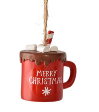 Ganz Merry Christmas Hot Cocoa Mug Ornament picture