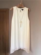 Chloe+Rene Soft White Sleeveless Mini Shift Dress Size XL picture