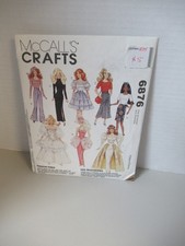McCall's Crafts  Doll Clothes Sewing Pattern #6876  BARBIE Dolls  VTG RARE UNCUT picture