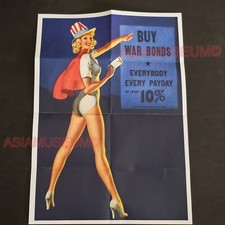 1944 WW2 USA AMERICA BUY WAR BONDS PAYDAY WOMEN PIN UP WAR PROPAGANDA POSTER J88 picture